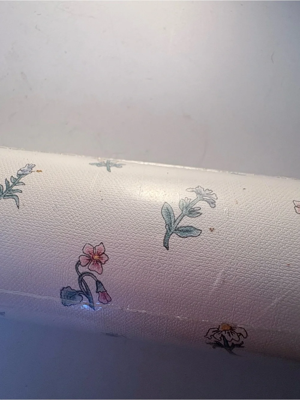 Vtg C&A Wallcoverings White Floral Wallpaper Bolt 33' X 20.5